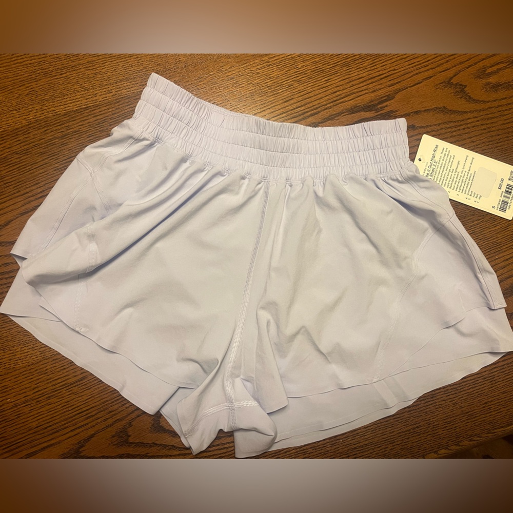 Lululemon Serene Blue Shake It Out High Rise Running Short 2.5 - Picture 4 of 9